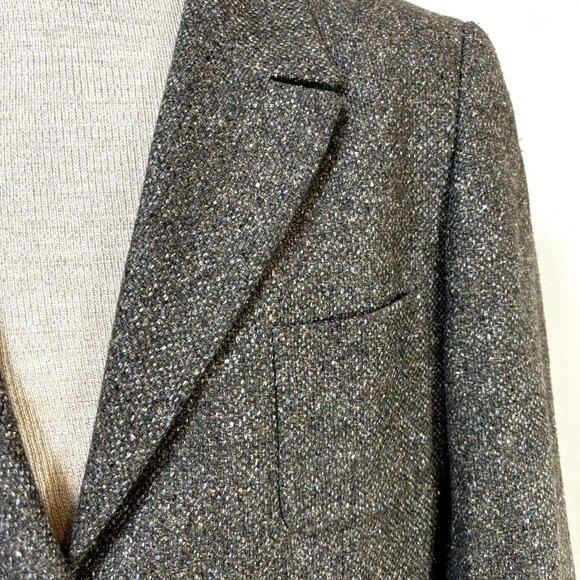 Zanella Kara Size 14 Women's Blazer Gray Wool Blend Coat Jacket Made in Italy - Picture 3 of 11